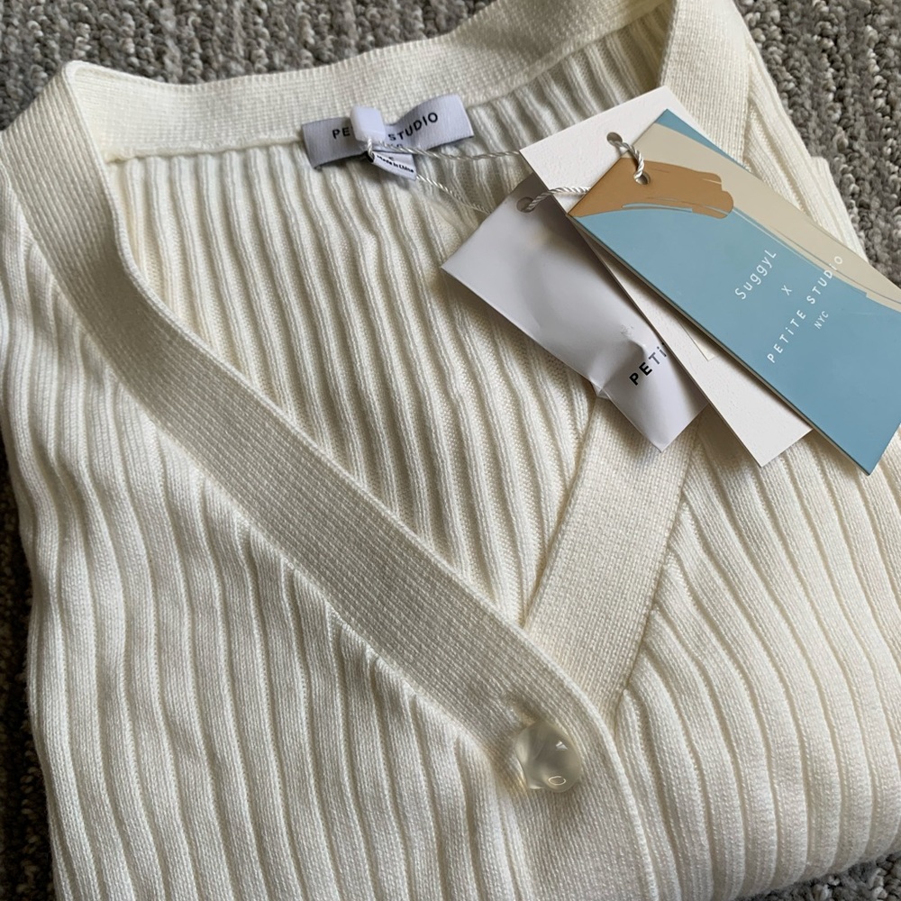 Petite Studio ivory cardigan - Picture 7 of 9
